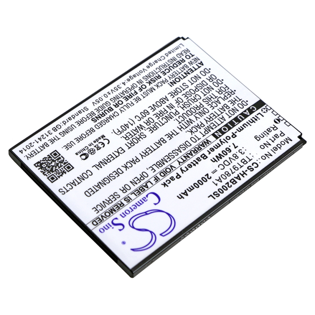 Compatible battery replacement for Highscreen TBT9780A1