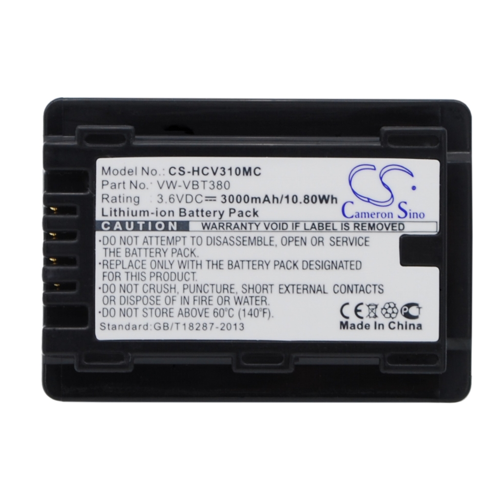 Compatible battery replacement for Panasonic  VW-VBT190