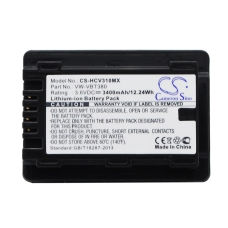 Compatible battery replacement for Panasonic  VW-VBT190