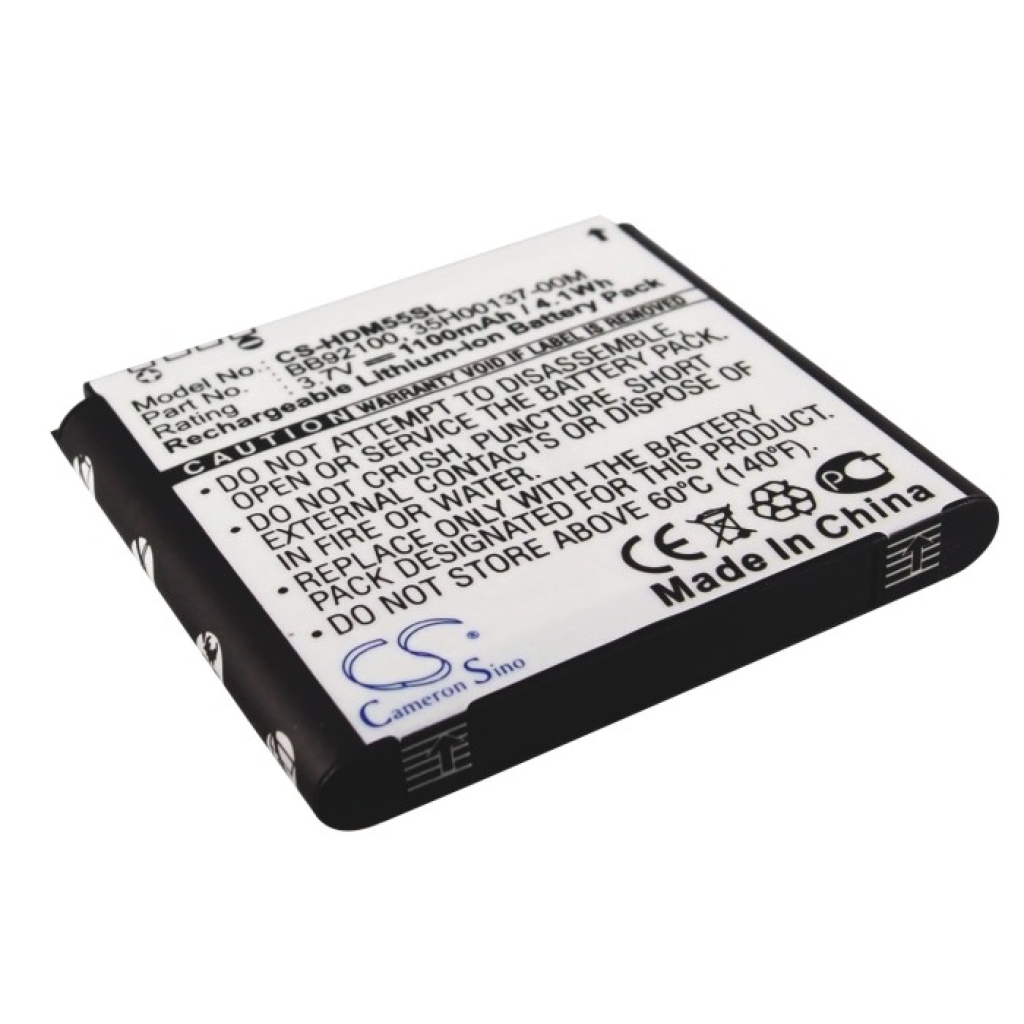 Compatible battery replacement for HTC  35H00137-00M, BB92100, BA S430, 35H00137-01M