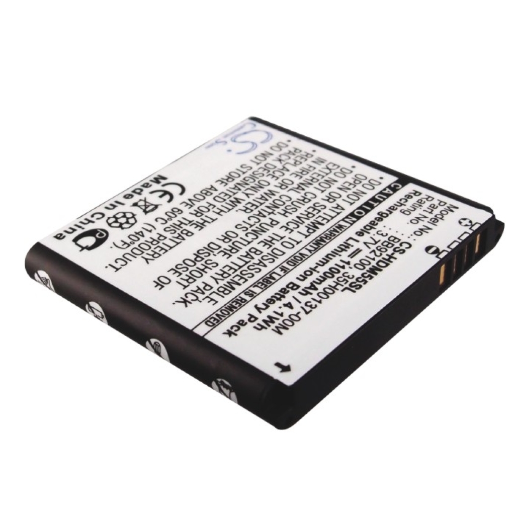 Compatible battery replacement for HTC  35H00137-00M, BB92100, BA S430, 35H00137-01M