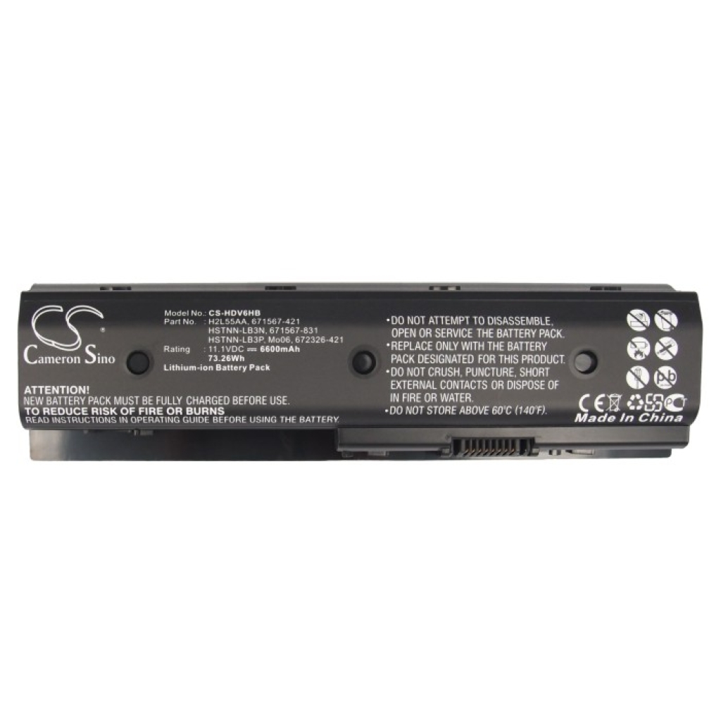 Compatible battery replacement for HP  HSTNN-LB3P, 671567-831, HSTNN-LB3N, 671567-421, H2L55AA...