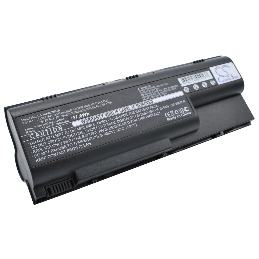 Compatible battery replacement for HP  403808-001, HSTNN-IB20, 396008-001, HSTNN-DB20, 395789-003...