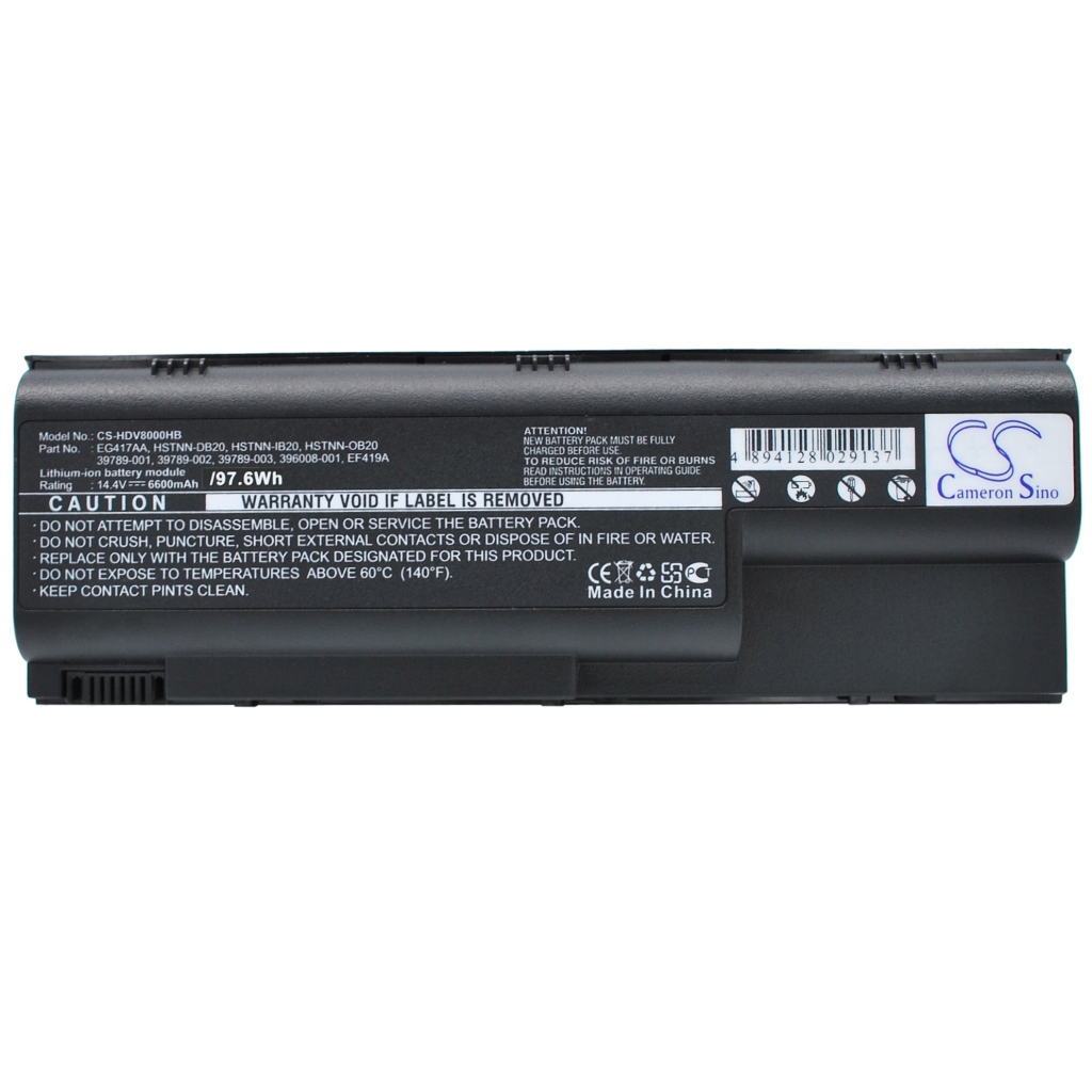 Compatible battery replacement for HP  395789-001, HSTNN-OB20, 403808-001, HSTNN-IB20, 396008-001...