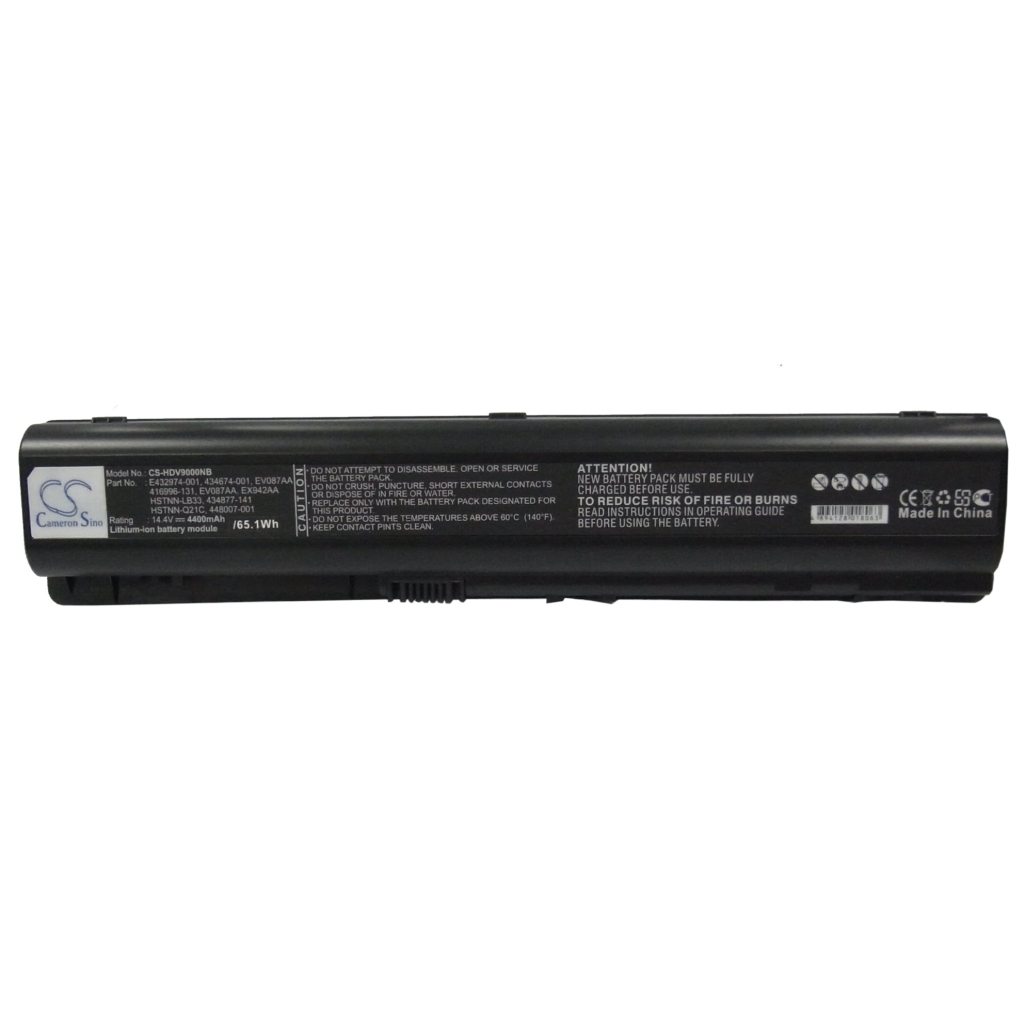 Compatible battery replacement for HP  EX942AA, 432974-001, HSTNN-Q21C, EV087AA, 416996-441...