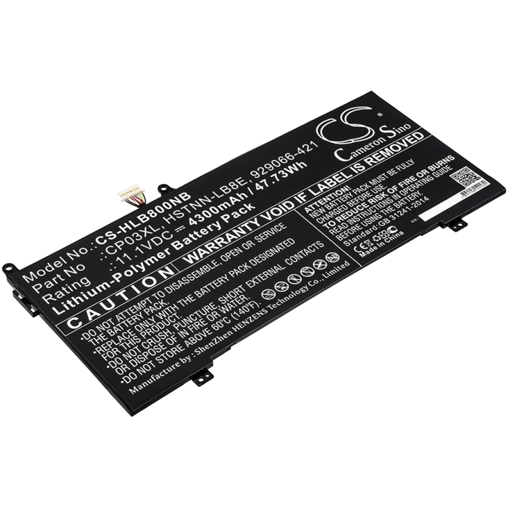 Compatible battery replacement for HP  929066-421, HSTNN-LB8E, CP03XL, CP03060XL, 929072-855