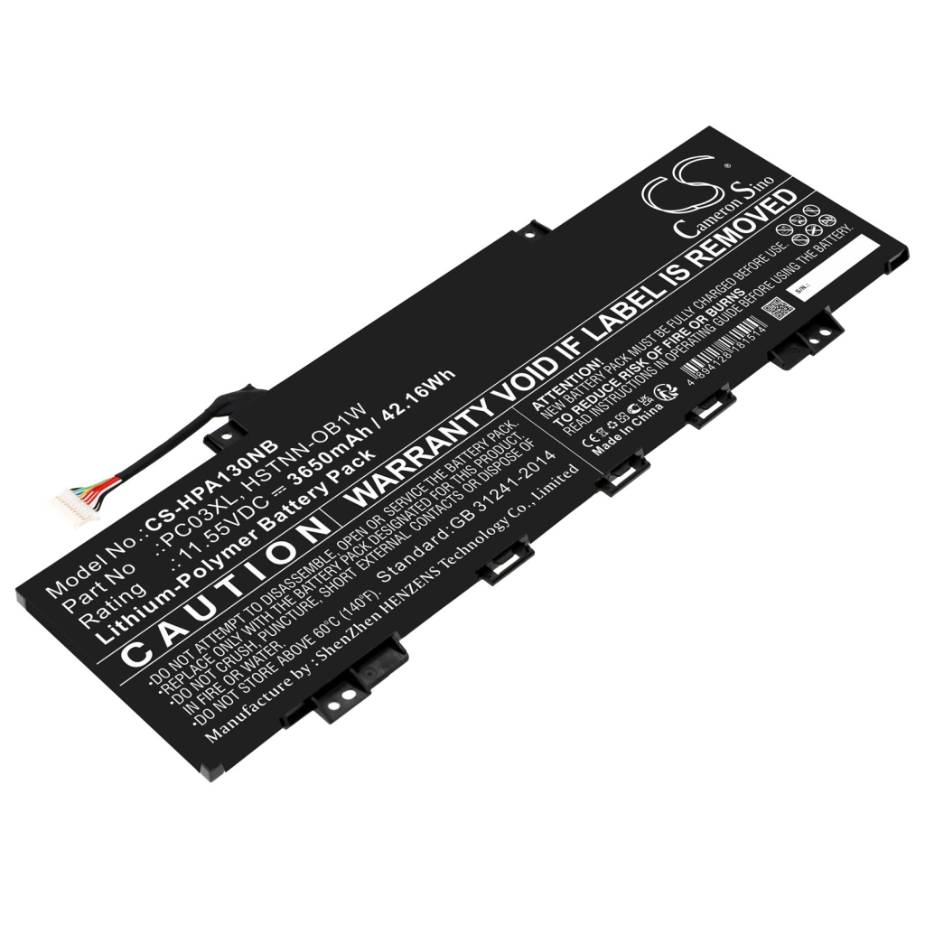 Compatible battery replacement for HP  M24421-271, PC03XL, HSTNN-OB1W, PC03043XL, M24648-005...