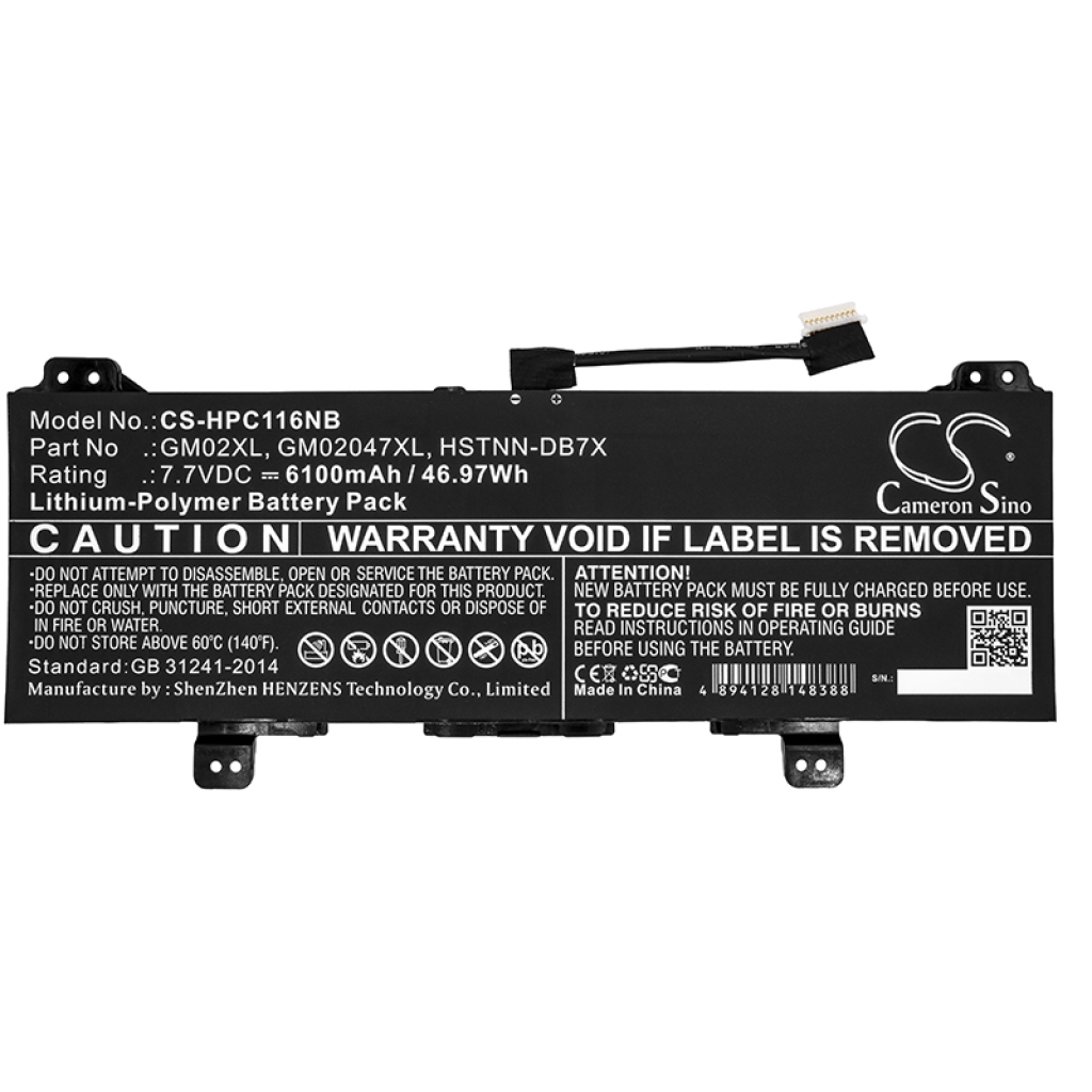 Compatible battery replacement for HP  L42550-241, GM02047XL-PL, L42583-002, 917679-271, L42550-1C1...