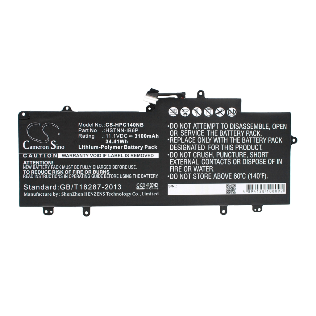 Compatible battery replacement for HP  HSTNN-IB6C, B003XL, 751895-1C1, BO03XL, 774159-001...