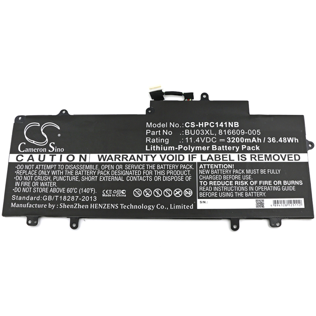 Compatible battery replacement for HP  BU03037XL, TPN-Q167, 816609-005, HSTNN-IB7F, 816498-1C1...