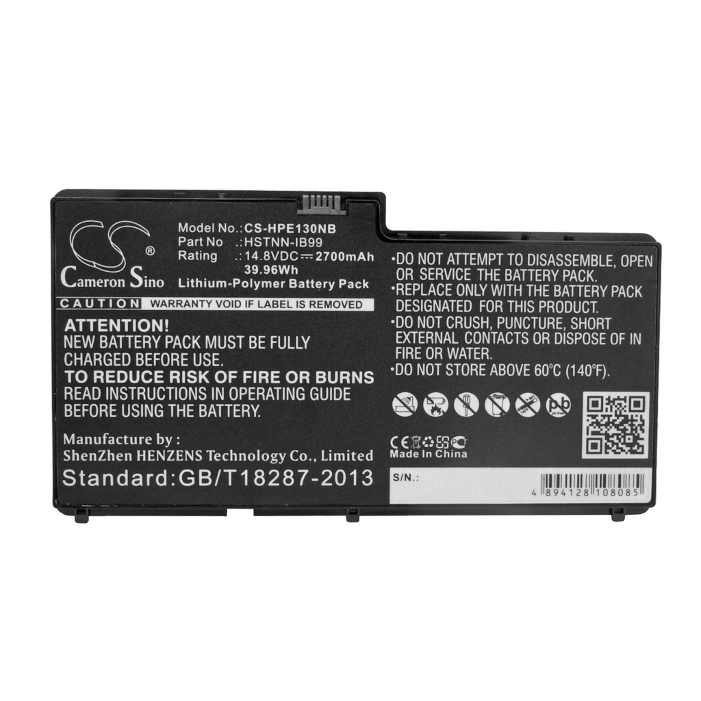 Compatible battery replacement for HP  HSTNN-Q41C, HSTNN-IB99, BD04, 538334-001, HSTNN-XB99...