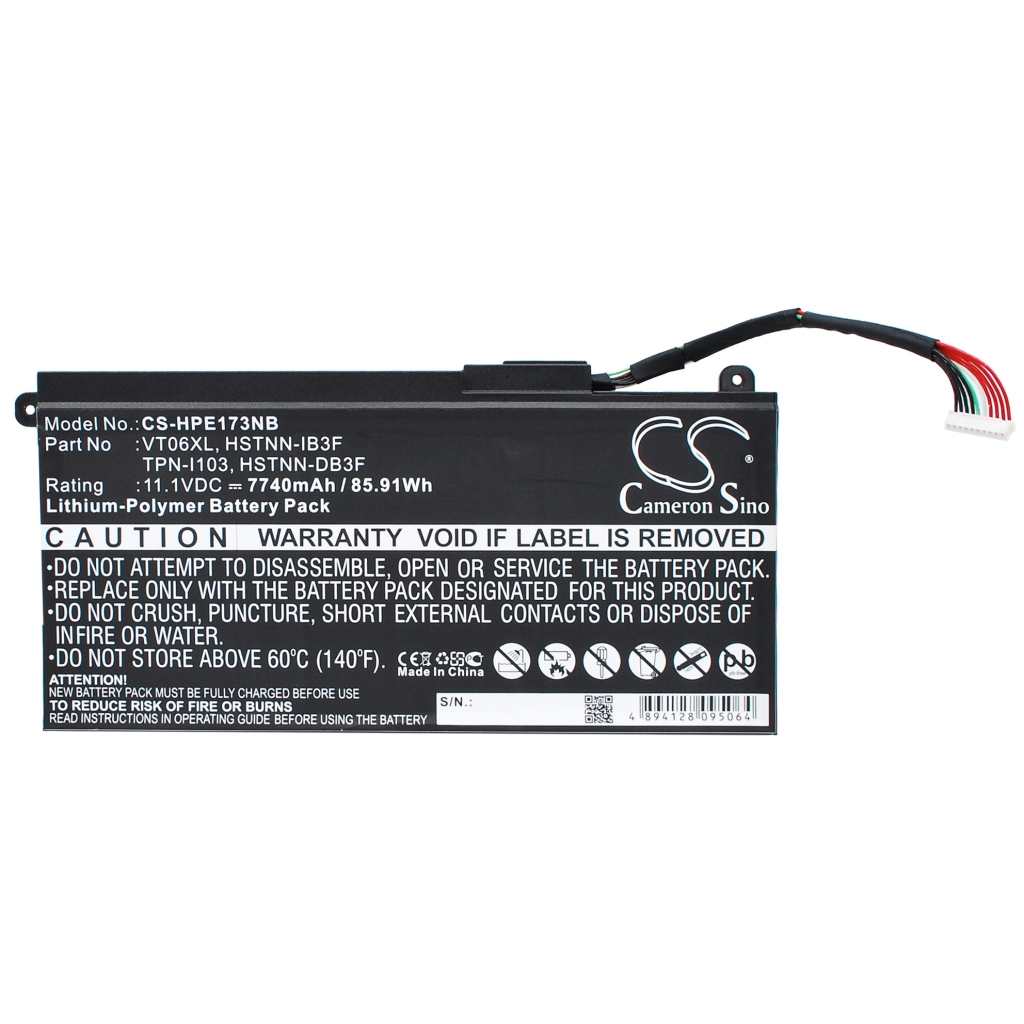 Compatible battery replacement for HP  996TA008H, 657240-151, VT06, 657503-001, TPN-I103...