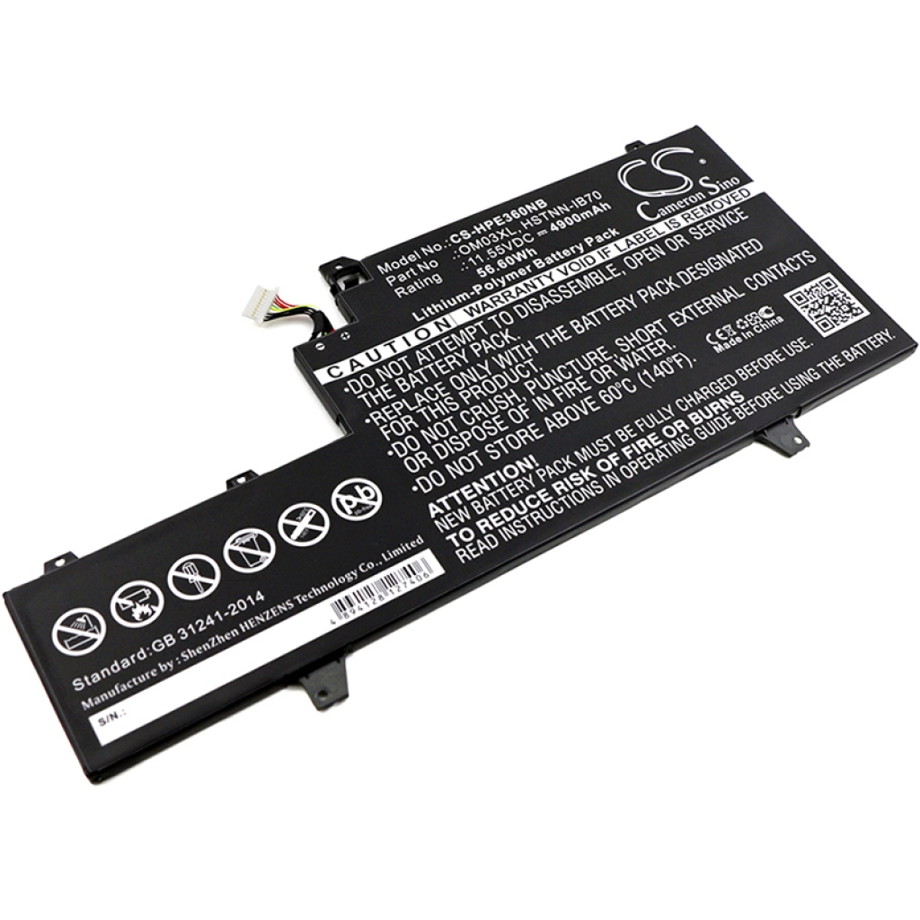 Compatible battery replacement for HP  863167-1B1, 0M03XL, HSTNN-IB70, 863167-171, HSN-I04C...