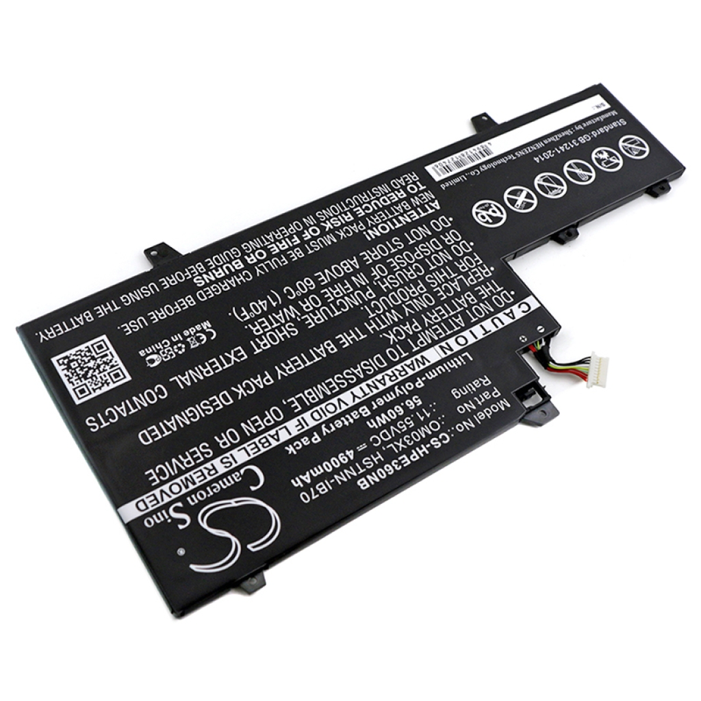 Compatible battery replacement for HP  863167-1B1, 0M03XL, HSTNN-IB70, 863167-171, HSN-I04C...