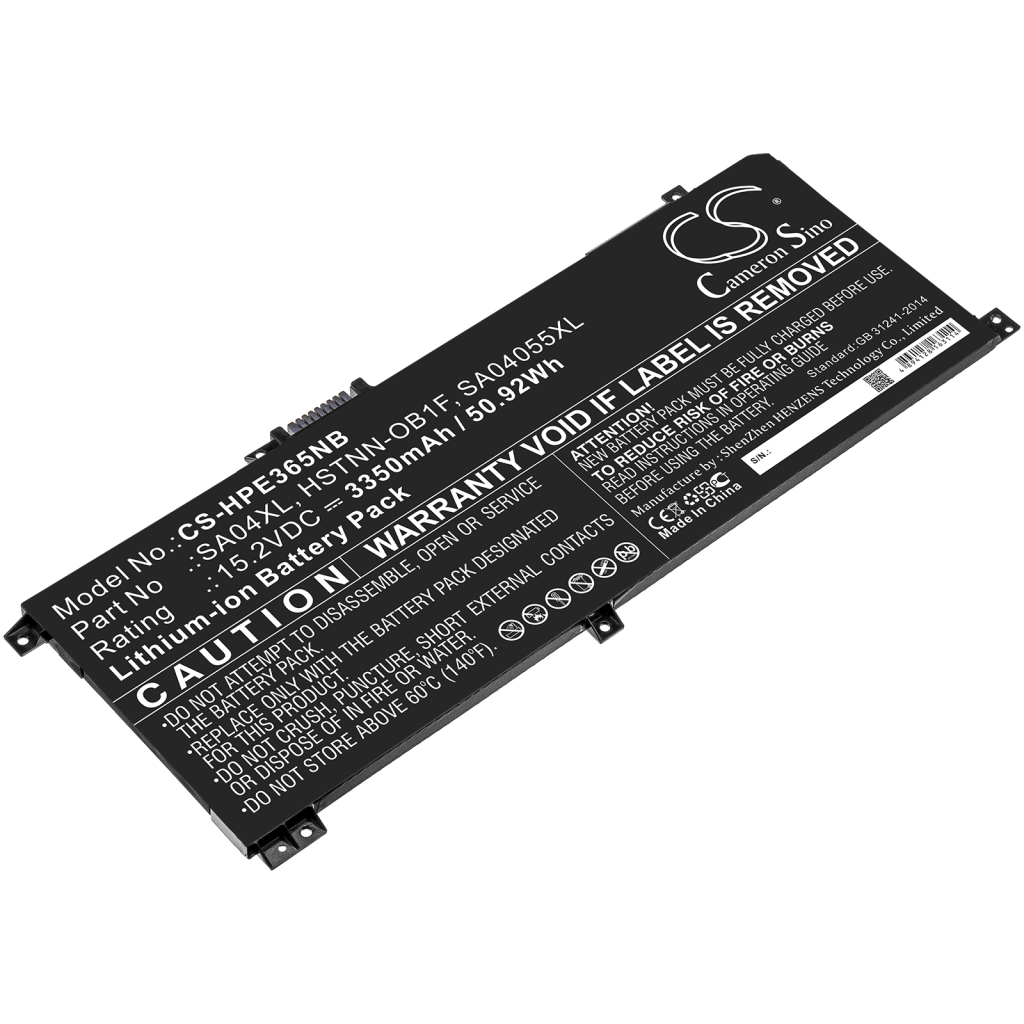 Compatible battery replacement for HP  L43267-005, HSTNN-OB1G, L43248-AC2, HSTNN-OB1F, L43248-AC1...