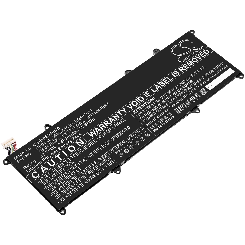 Compatible battery replacement for HP  L52448-241, EP04056XL, L52448-1C1, BQ40Z551, R5439K323JB-TR/RICOH...