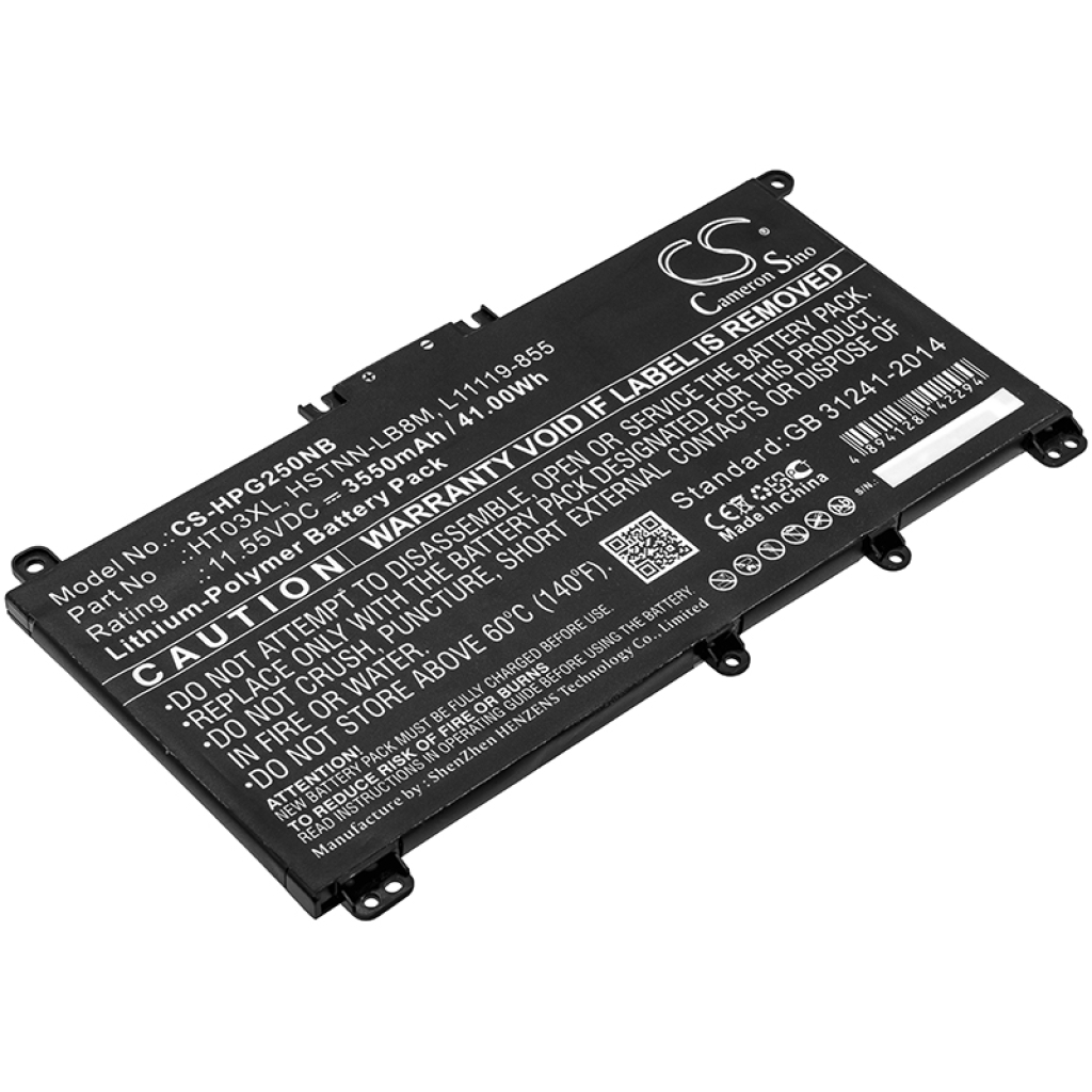 Compatible battery replacement for HP  HT03041XL, L11421-2D1, TPN-I130, HSTNN-IB80, L11421-1C2...