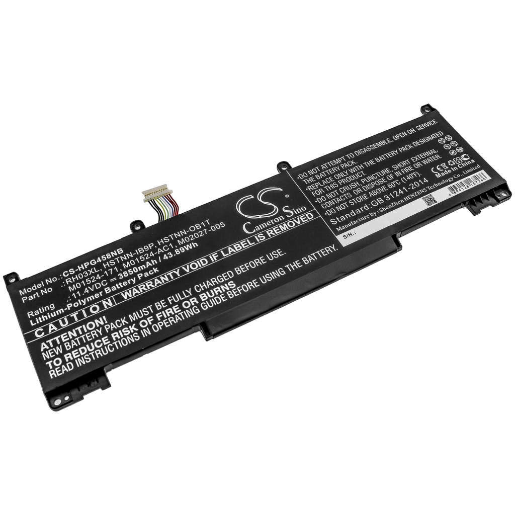 Compatible battery replacement for HP  M01524-171, HSTNN-OB1T, RH03XL, HSTNN-IB9P, M02027-005...