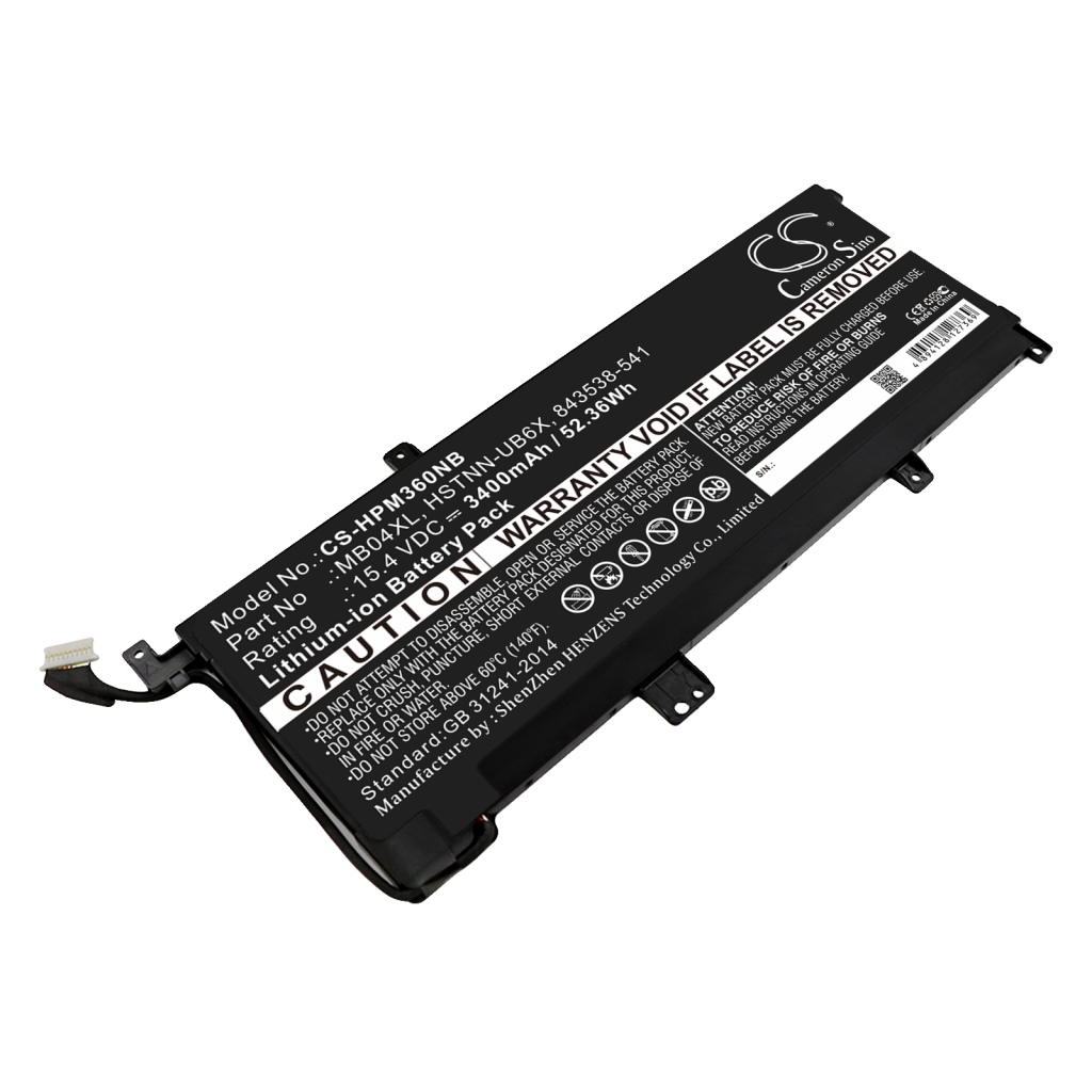 Compatible battery replacement for HP  MBO4XL, 844204-850, MB04XL, 843538-541, MB04055XL...