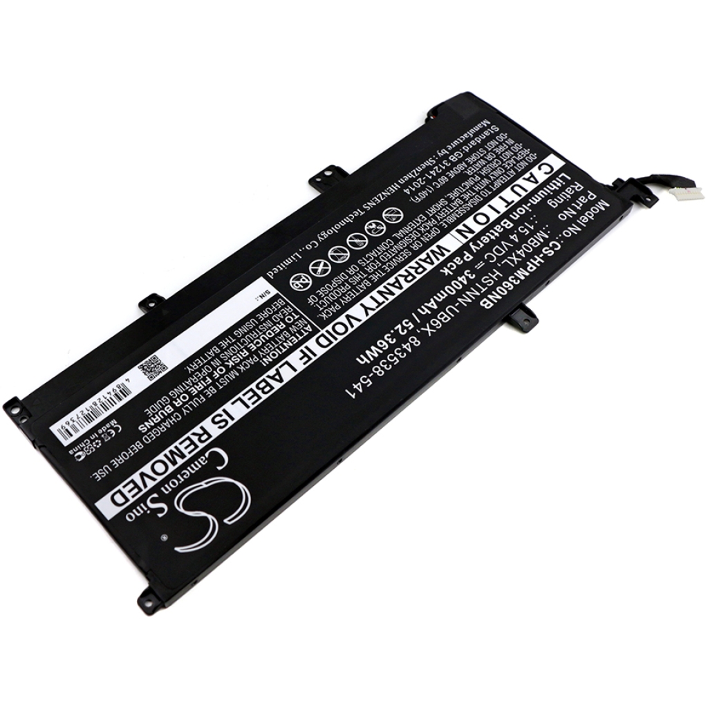 Compatible battery replacement for HP  844204-850, MB04XL, 843538-541, MB04055XL, TPN-W120...