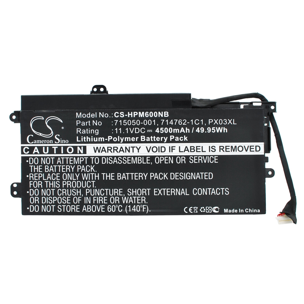 Compatible battery replacement for HP  HP011214-PLP13G01, TPN-C111, 714762-421, PX03050XL, 714762-171...