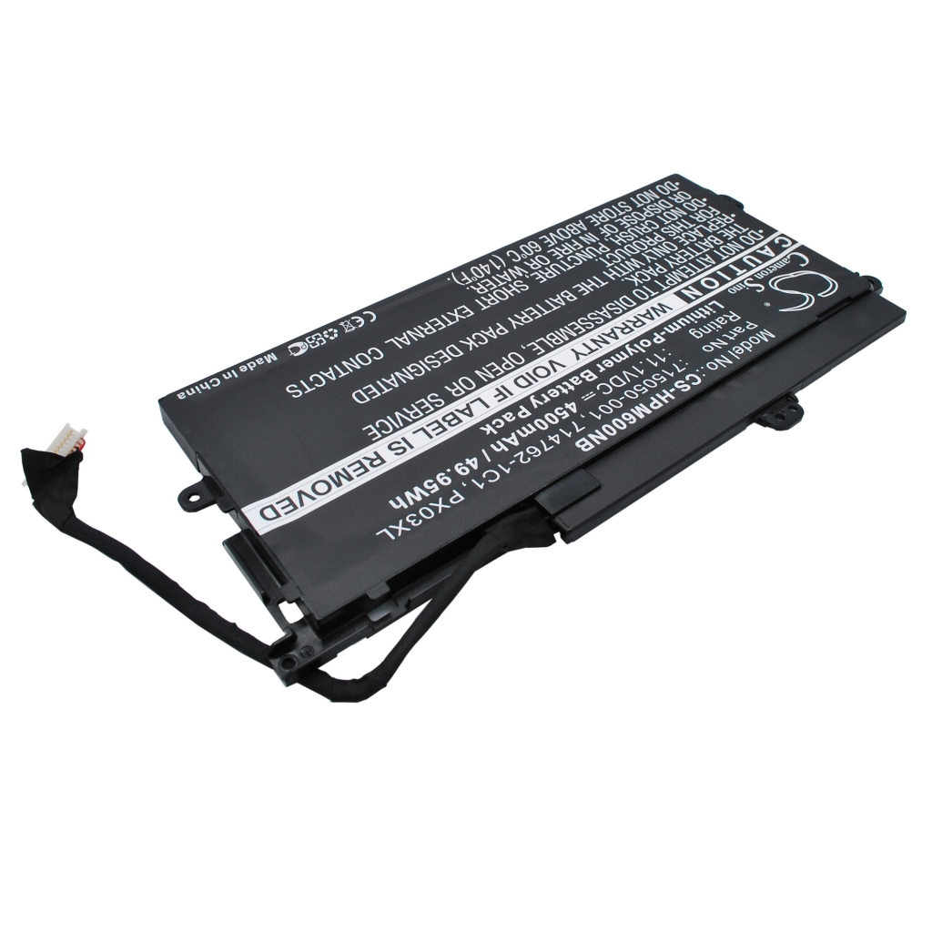 Compatible battery replacement for HP  HSTNN-IB4P, 715050-00, PX03XL, 714762-241, HSTNN-DB4P...