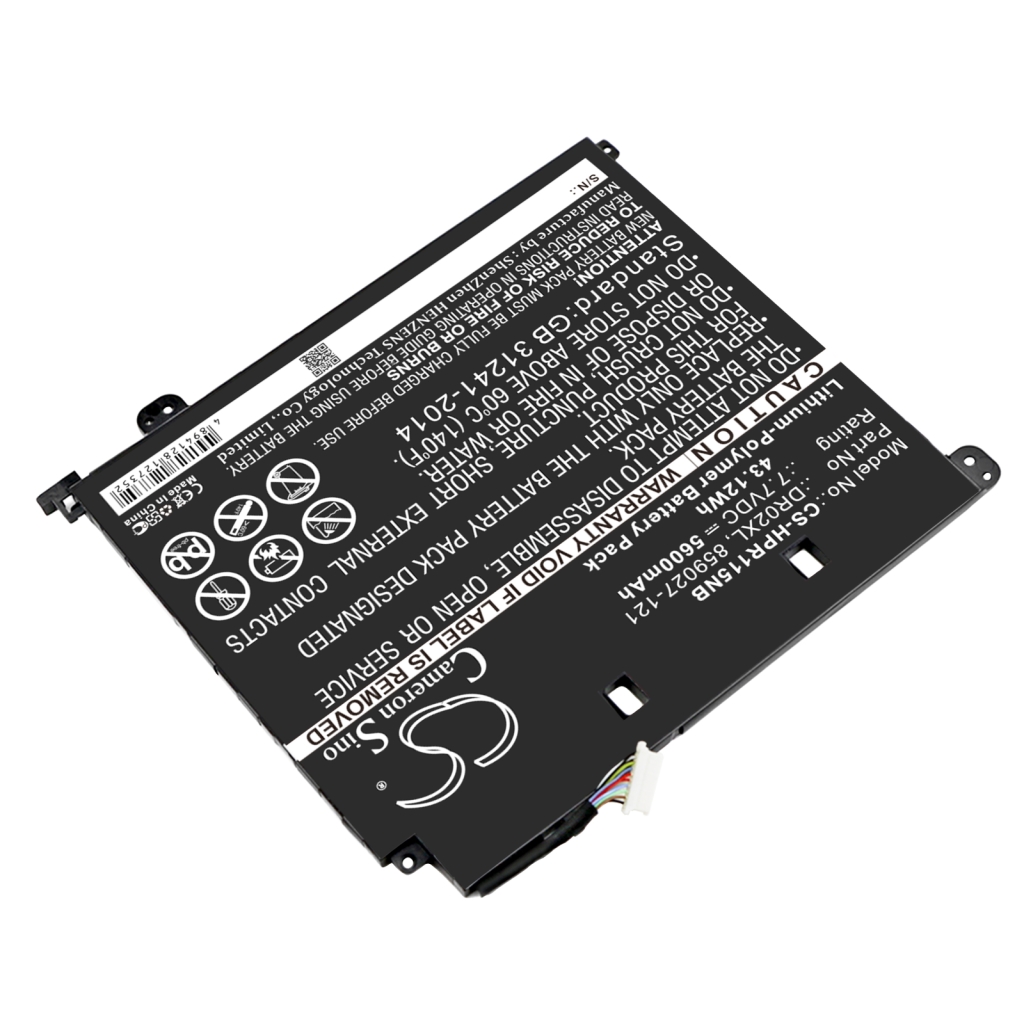 Compatible battery replacement for HP  DR02043XL, HSTNN-LB7M, 859357-855, HSTNN-IB7M, 859027-421...