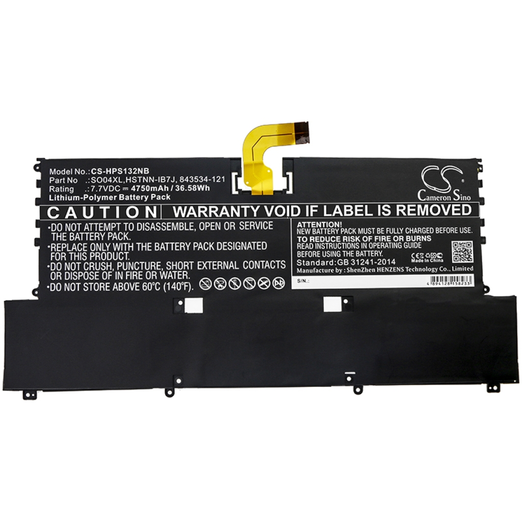 Compatible battery replacement for HP  843534-1C1, SO04038XL, 843534-121, S004XL, HSTNN-IB7J...