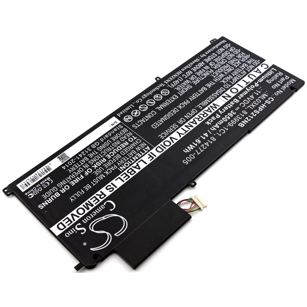 Compatible battery replacement for HP  N5S20UA, HSTNN-1B7D, ML03XL, 814277-005, ML03042XL-PL...