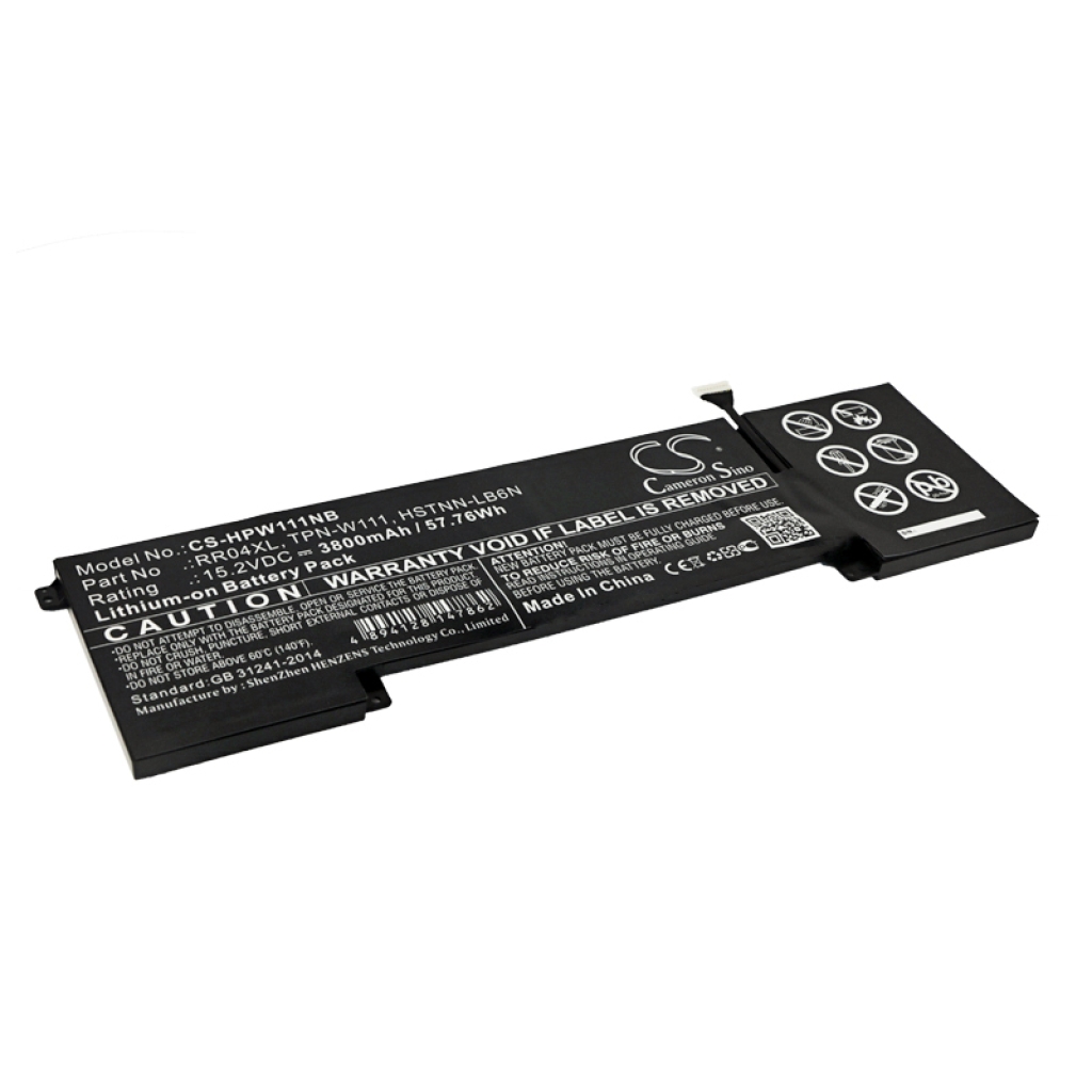 Compatible battery replacement for HP  RR04, HSTNN-LB6N, L778951-421(4ICP6/60/80), 778978-006, TPN-W111...