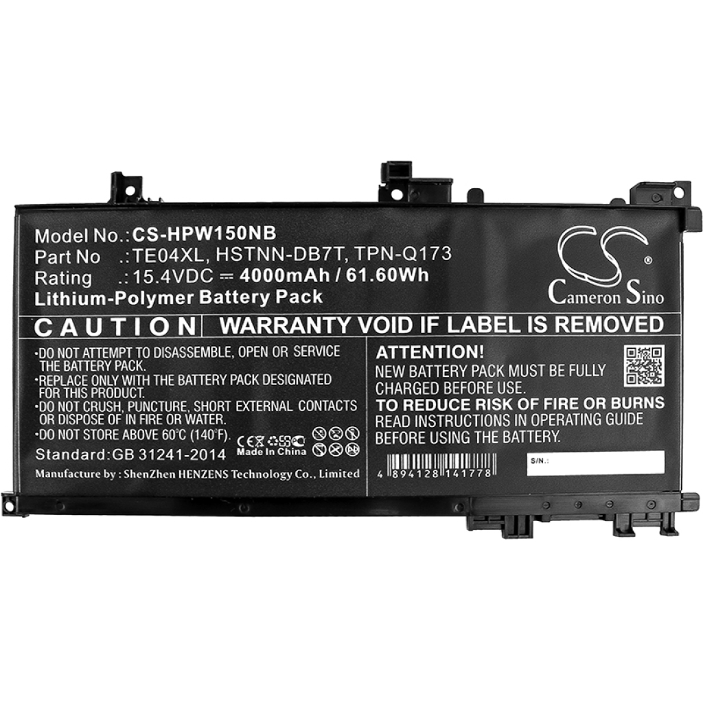 Compatible battery replacement for HP  AX020TX, TE04061XL, 905175-2C1, L15188-2C1, 905175-271...