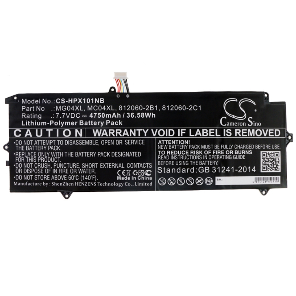 Compatible battery replacement for HP  MG04040XL-PL, HSTNN-DB7F, MG04040XL, 812205-001, MG04...