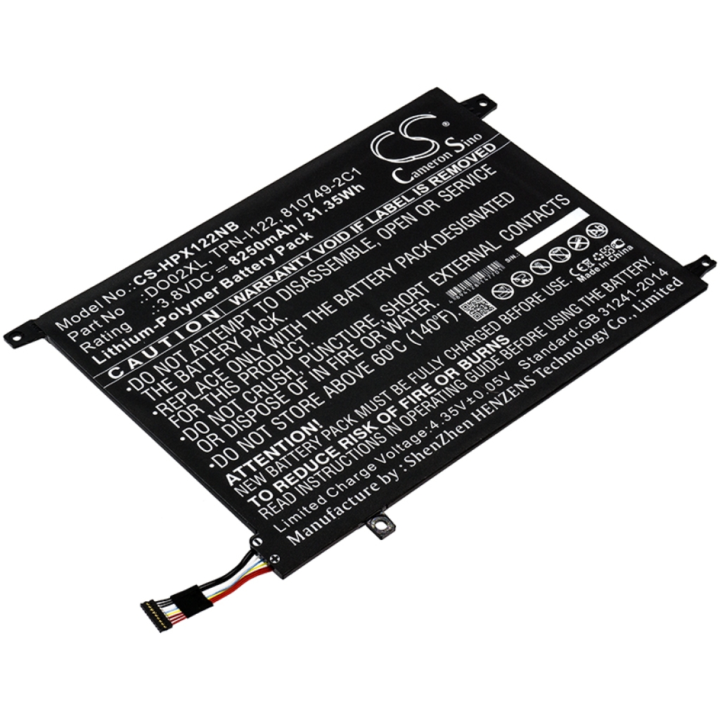 Compatible battery replacement for HP  DO02XL, TPN-I121, B10985-005, HSTNN-LB6Y, 810749-421...