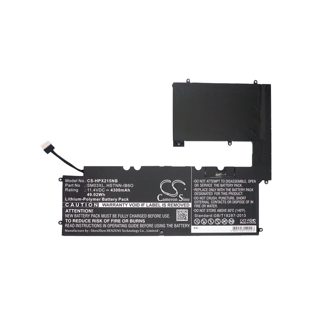 Compatible battery replacement for HP  15-C011DX, SM03, 767069-005, TPN-l114, HSTNN-IB6O...