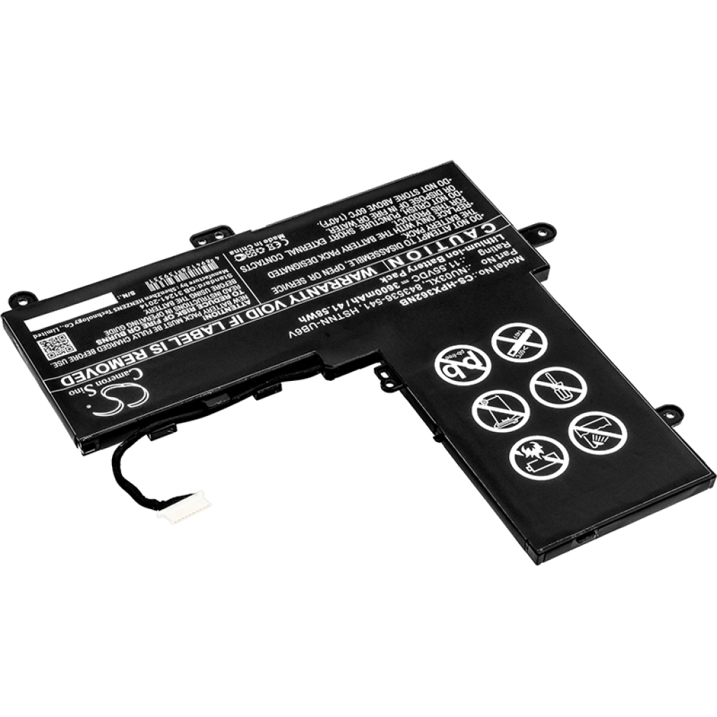 Compatible battery replacement for HP  NU03XL, 843536-541, HSTNN-UB6V, 844201-856, TPN-W117...