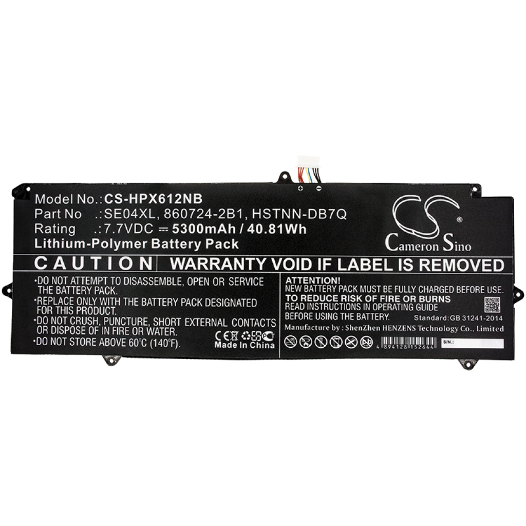 Compatible battery replacement for HP  HSTNN-DB7Q, 860724-2C1, 860724-2B1, 860708-855, SE04XL