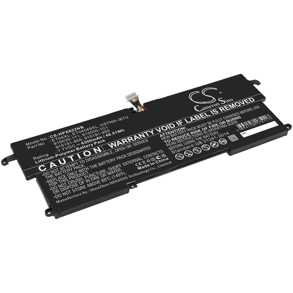 Compatible battery replacement for HP  915191-955, 915191-855, HSTNN-IB7U, 915030-1C1, ET04XL...