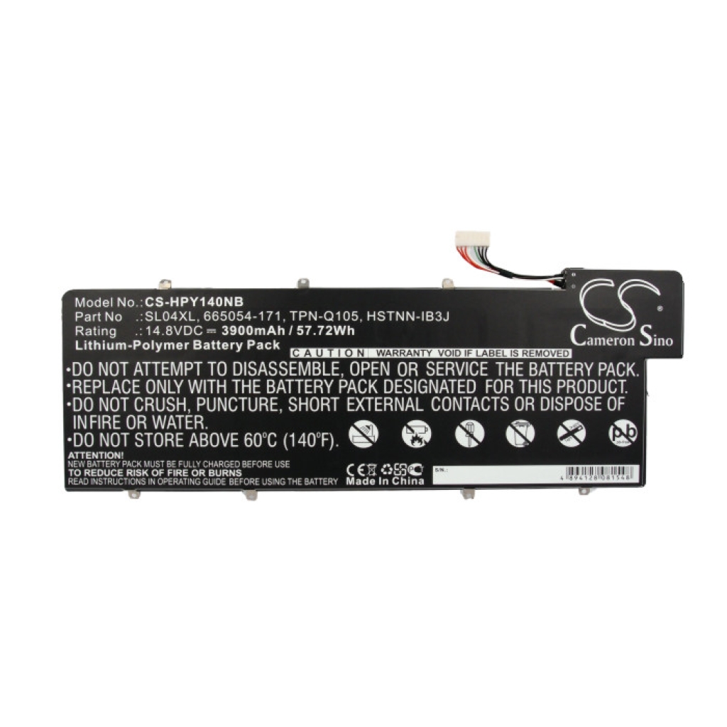 Compatible battery replacement for HP  SL04XL, HSTNN-IB3J, 665054-171, TPN-Q105