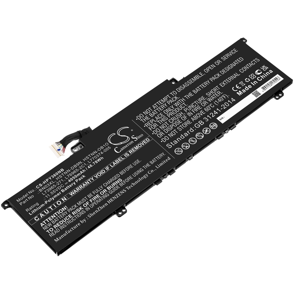 Compatible battery replacement for HP  L77034-005, HSTNN-OB1O, L76985-271, HSTNN-DB9N, L76965-AC1...