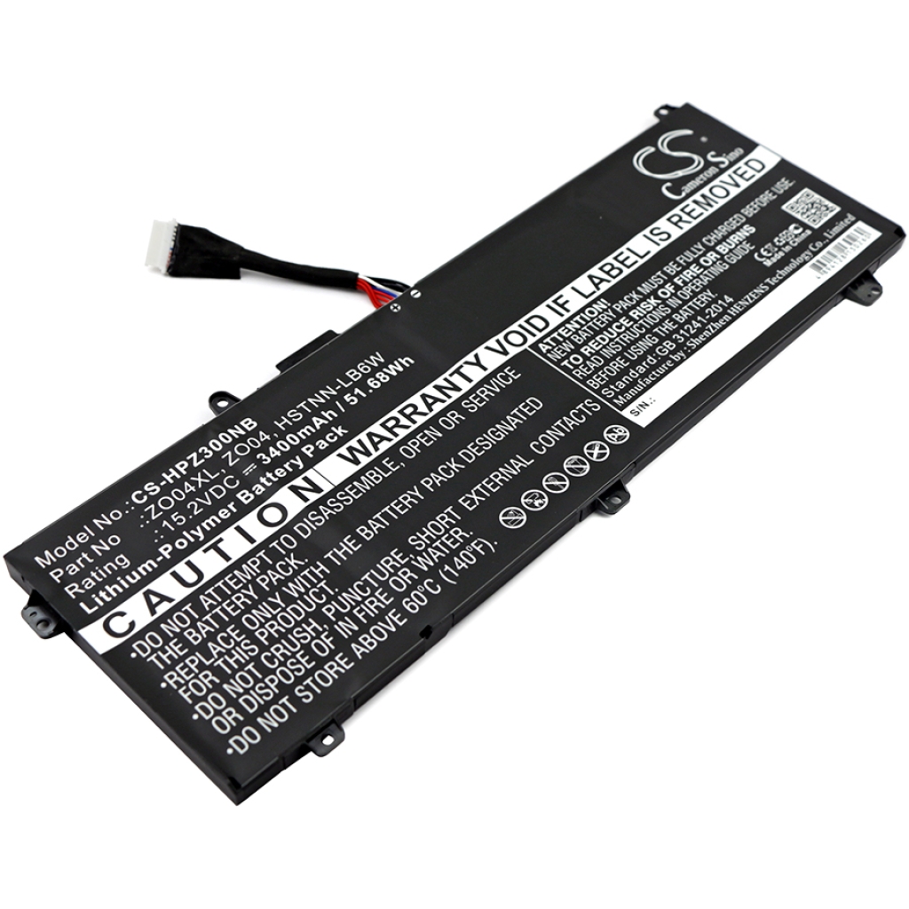 Compatible battery replacement for HP  HSTNN-LB6W, HSTNN-C88C, 808450-001, ZO04XL, 808396-421...