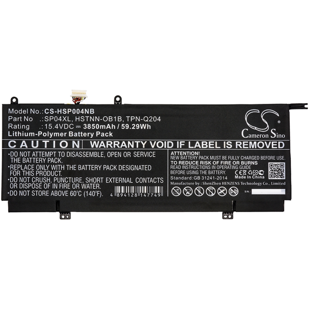 Compatible battery replacement for HP  SP04061XL, L28764-005, TPN-Q204, L28538-AC1, TPN-Q203...