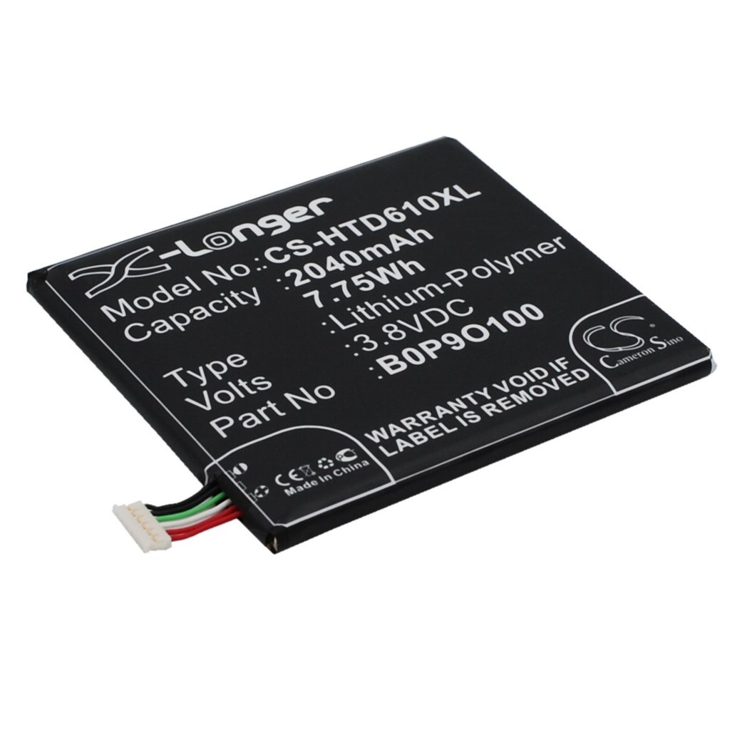 Compatible battery replacement for HTC  BOP90100, B0P9O100, 35H00222-01M, 35H00222-00M