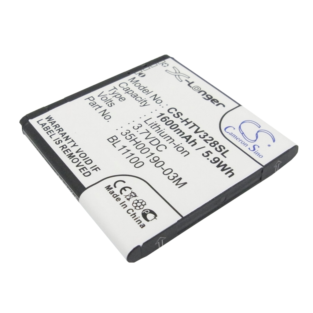 Compatible battery replacement for HTC  BA S800, 35H00190-03M, 35H00190-02M, BL11100, 35H00190-00M...