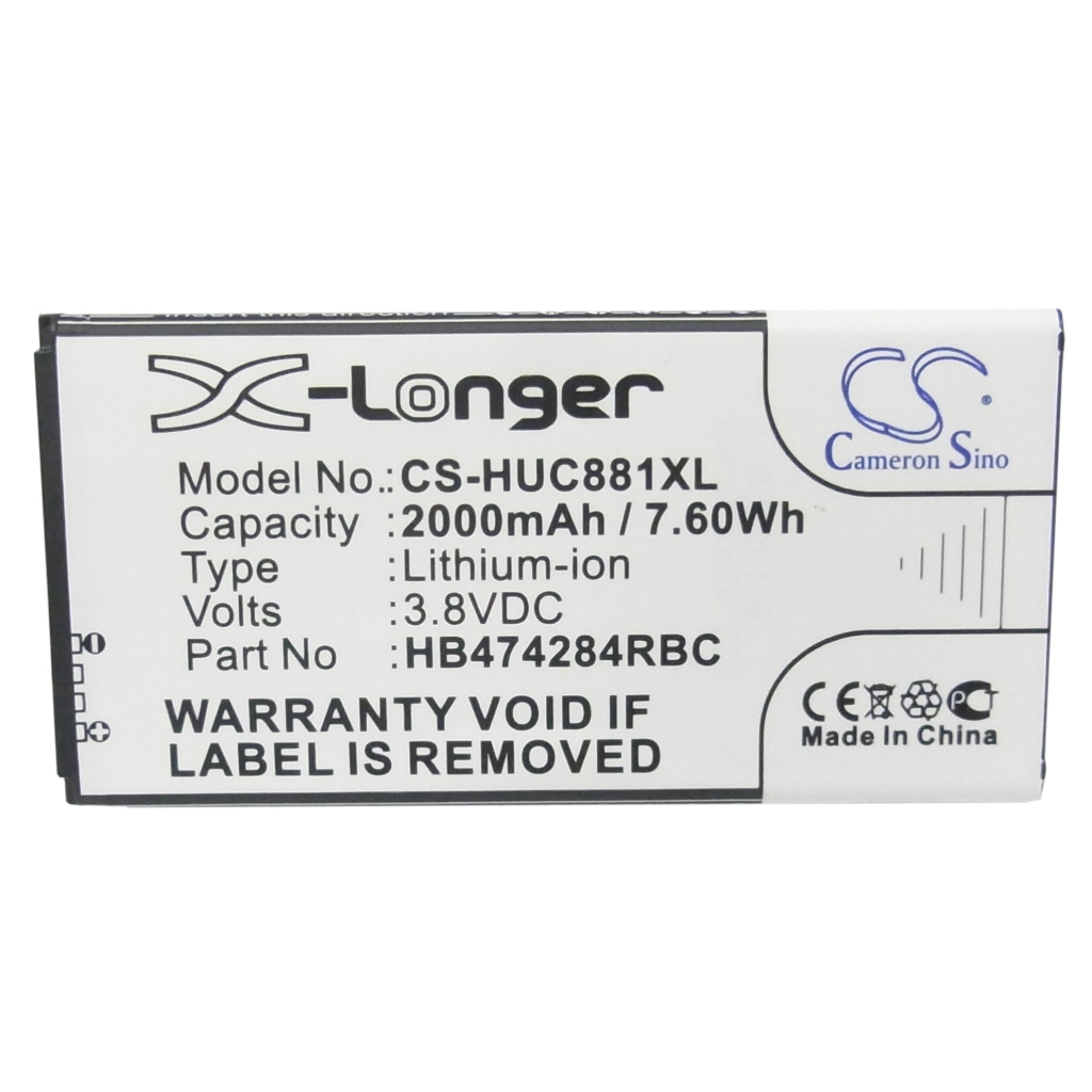 Compatible battery replacement for Huawei  HB474284RBC