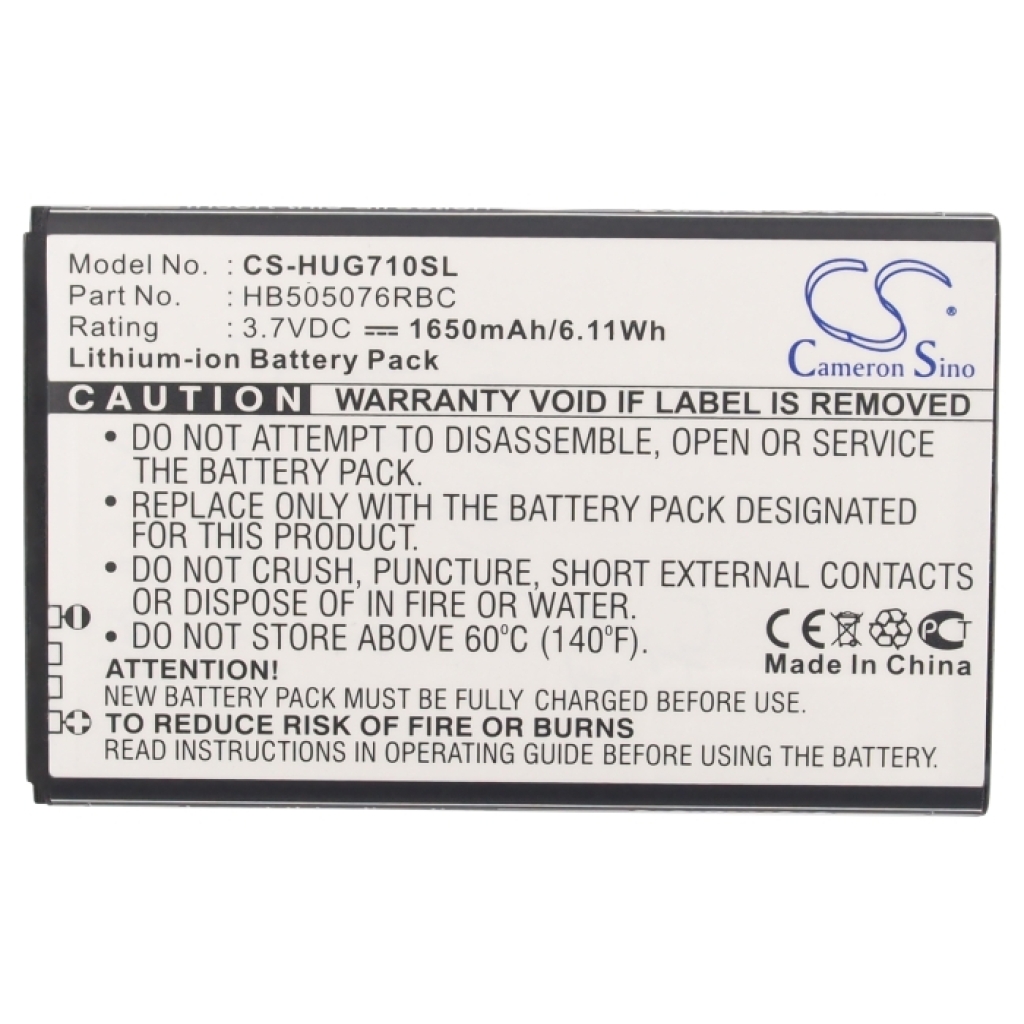 Compatible battery replacement for Huawei  HB505076RBC