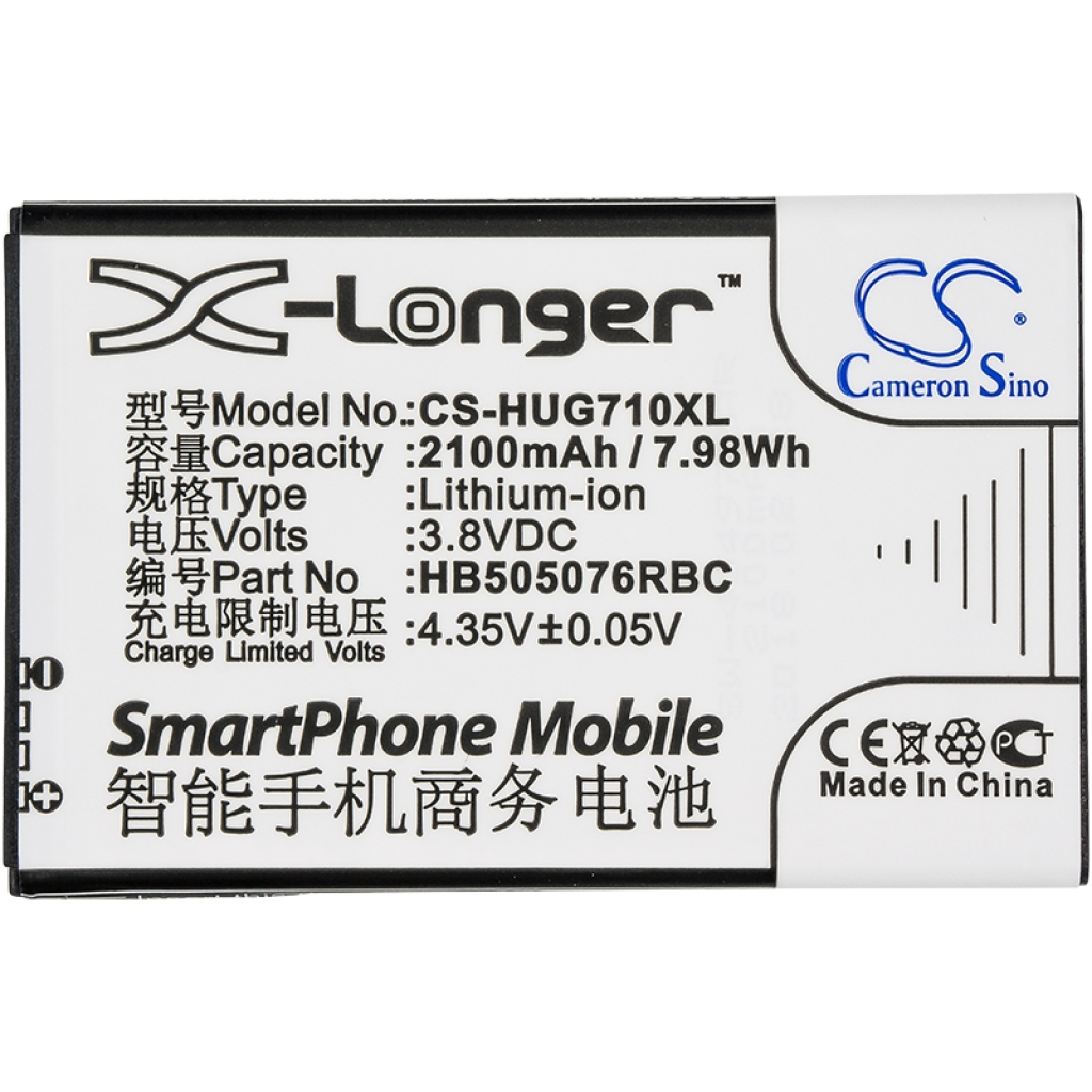 Compatible battery replacement for Huawei  HB505076RBC