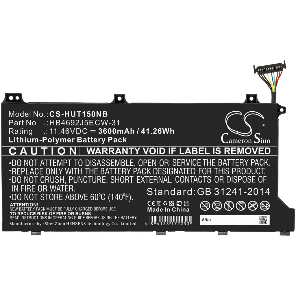 Notebook battery Huawei CS-HUT150NB