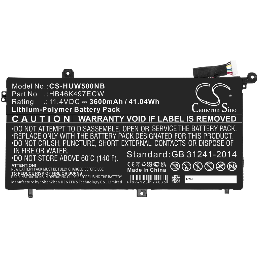 Notebook battery Huawei CS-HUW500NB