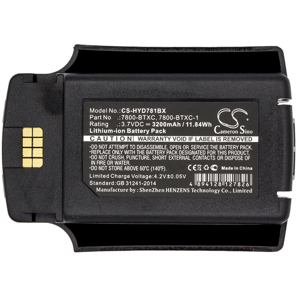 Compatible battery replacement for Dolphin  7600-BTXC-1, 7600-BTXC, 7600-BTEC