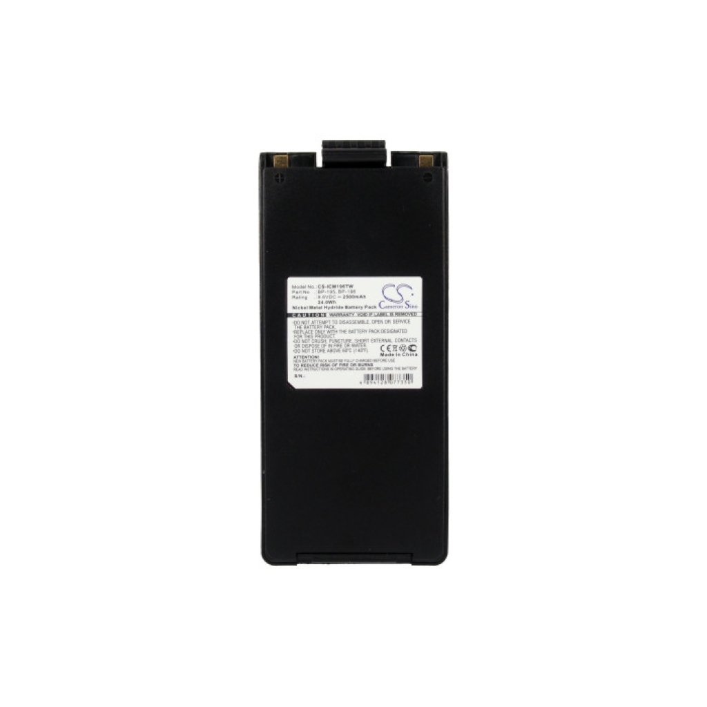 Compatible battery replacement for Icom  BP-196H, BP-196, BP-195, BP-196R